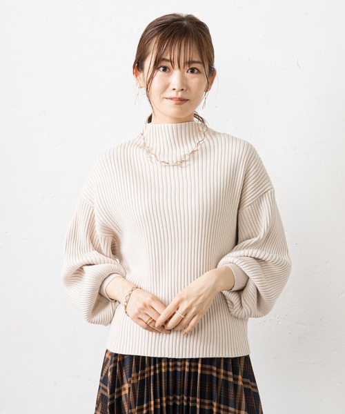 prose verse（プロズヴェール）の「袖ふわボトルネックニット（ニット/セーター・レディース・ホワイト系その他/ブラック/ベージュ/グリーン/パープル/イエロー/ピンク/ブルー/オレンジ/ベビーピンク/グレー/オフホワイト・ﾌﾘ-）」の18枚目の写真