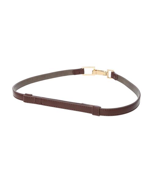 YECCA VECCA（イェッカヴェッカ）の「・メタルバックルスリムベルト＊（ベルト・レディース・ボルドー/ブロンズ/ブラック・FREE）」の7枚目の写真