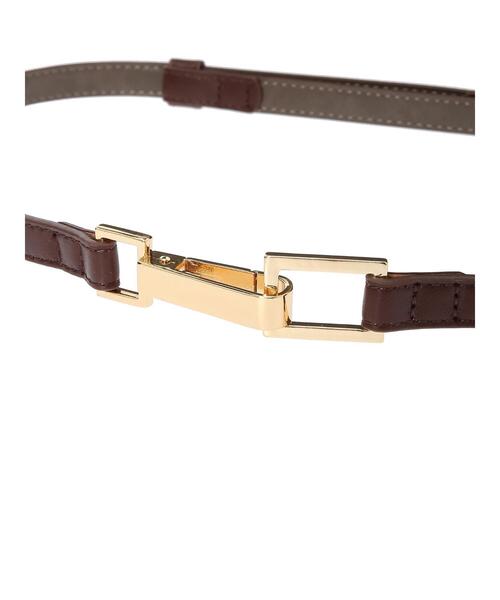 YECCA VECCA（イェッカヴェッカ）の「・メタルバックルスリムベルト＊（ベルト・レディース・ボルドー/ブロンズ/ブラック・FREE）」の8枚目の写真