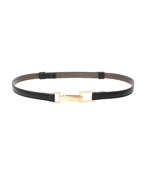 YECCA VECCA（イェッカヴェッカ）の「・メタルバックルスリムベルト＊（ベルト・レディース・ボルドー/ブロンズ/ブラック・FREE）」の11枚目の写真