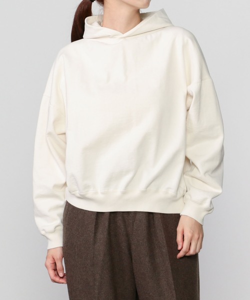 Sanca（サンカ）の「【Sanca】フリーススウェットパーカー WOMEN（パーカー・レディース・アイボリー/ブラック・0）」の2枚目の写真