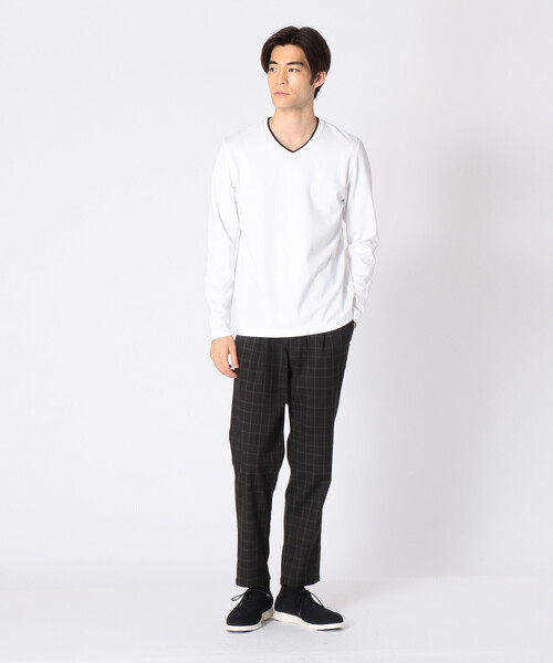 COMME CA ISM(コムサイズム)の「フェイクレイヤード長袖Tシャツ(Tシャツ/カットソー・メンズ・ホワイト/ブラック/ネイビー/ブラウン・MEDIUM/LARGE/X-LARGE)」の5枚目の写真