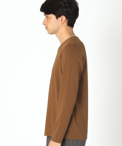 COMME CA ISM(コムサイズム)の「フェイクレイヤード長袖Tシャツ(Tシャツ/カットソー・メンズ・ホワイト/ブラック/ネイビー/ブラウン・MEDIUM/LARGE/X-LARGE)」の9枚目の写真