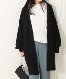 libelle more | 6Gブークレケーブル柄ニットトッパー(カーディガン/ボレロ)