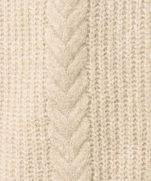 libelle more（リベル モア）の「6Gブークレケーブル柄ニットトッパー（カーディガン/ボレロ・レディース・ベージュ/ピンク/ブラック/グレイッシュブルー・L/M）」の22枚目の写真