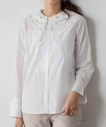 Pierrot | [藤本美貴さん着用アイテム]レース襟ブラウス(シャツ/ブラウス)