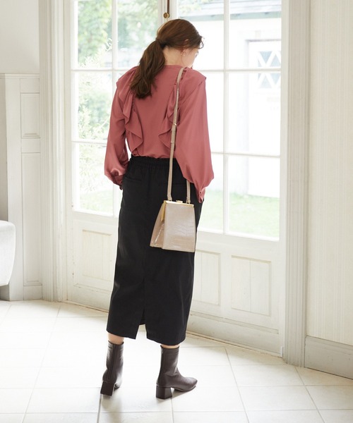 Rewde（ルゥデ）の「スクエアロックショルダーバッグ（1R18-BA0516）（ショルダーバッグ・レディース・ブラック/ブラウン/ベージュ/モカ・FREE）」の20枚目の写真