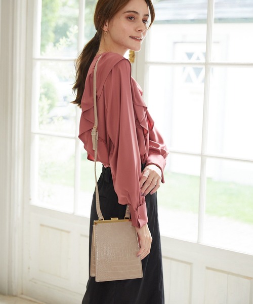 Rewde（ルゥデ）の「スクエアロックショルダーバッグ（1R18-BA0516）（ショルダーバッグ・レディース・ブラック/ブラウン/ベージュ/モカ・FREE）」の21枚目の写真