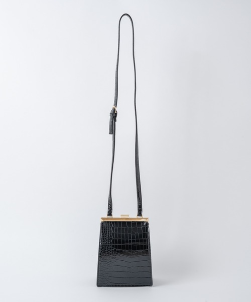 Rewde（ルゥデ）の「スクエアロックショルダーバッグ（1R18-BA0516）（ショルダーバッグ・レディース・ブラック/ブラウン/ベージュ/モカ・FREE）」の6枚目の写真