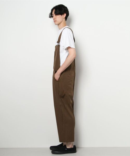 ストライプオーバーオール