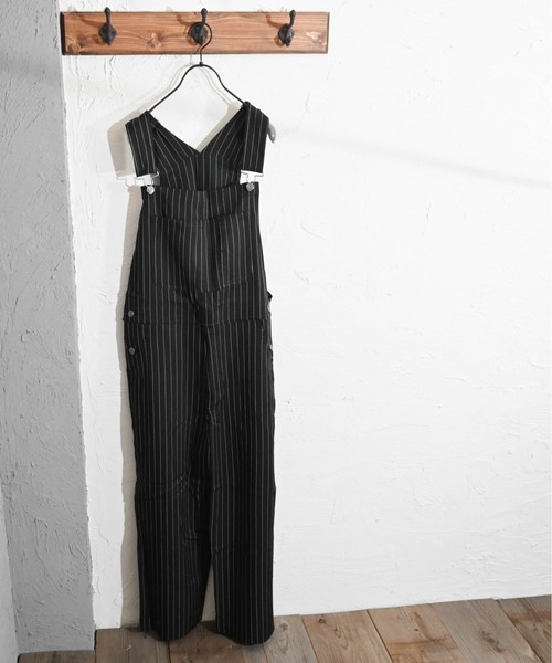 ストライプオーバーオール