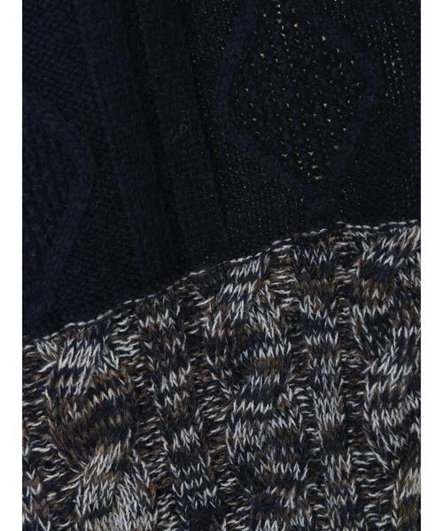 CRAFT STANDARD BOUTIQUE（クラフトスタンダードブティック）の「パッチワークニットカーディガン　＊（カーディガン/ボレロ・メンズ・カーキ/ネイビー/アイボリー・LL/M/L）」の13枚目の写真