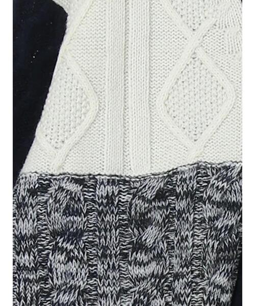 CRAFT STANDARD BOUTIQUE（クラフトスタンダードブティック）の「パッチワークニットカーディガン　＊（カーディガン/ボレロ・メンズ・カーキ/ネイビー/アイボリー・LL/M/L）」の15枚目の写真