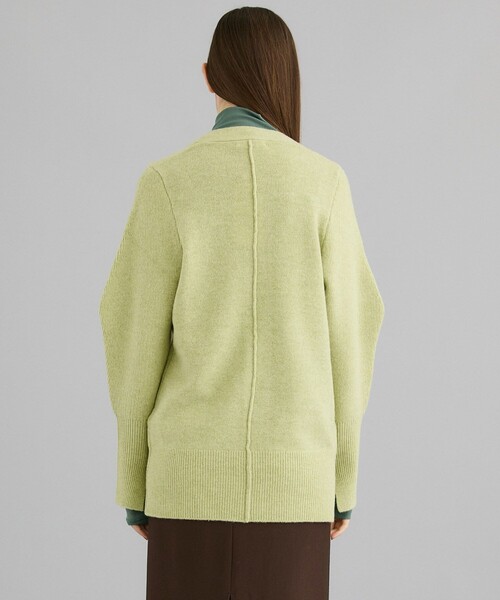 Uhr（ウーア）の「【Uhr(ウーア)】コンストラクティブVネックカーディガン 21AWUhr-KT229（カーディガン/ボレロ・レディース・グレー/グリーン・FREE）」の10枚目の写真