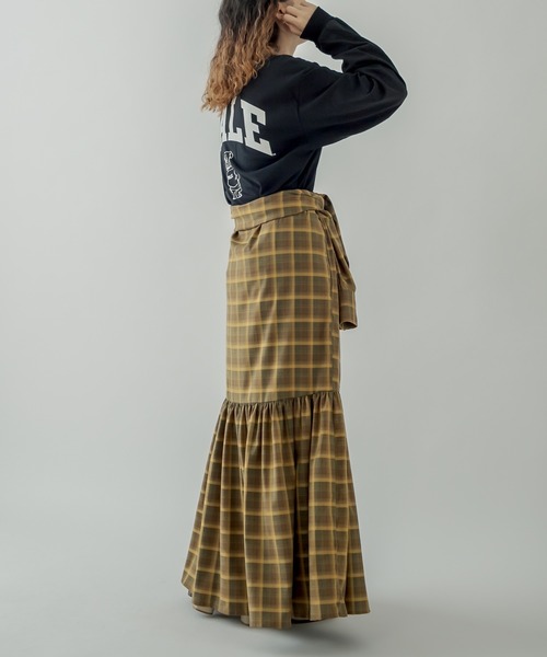 mystic(ミスティック)の「YALE ロングTシャツ(Tシャツ/カットソー・レディース・ブラック/オフホワイト・FREE)」の4枚目の写真