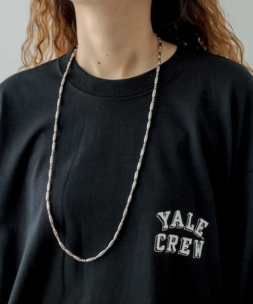 mystic(ミスティック)の「YALE ロングTシャツ(Tシャツ/カットソー・レディース・ブラック/オフホワイト・FREE)」の7枚目の写真
