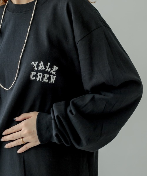 mystic(ミスティック)の「YALE ロングTシャツ(Tシャツ/カットソー・レディース・ブラック/オフホワイト・FREE)」の13枚目の写真