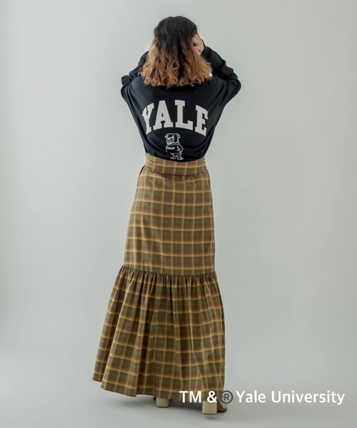 mystic(ミスティック)の「YALE ロングTシャツ(Tシャツ/カットソー・レディース・ブラック/オフホワイト・FREE)」の21枚目の写真