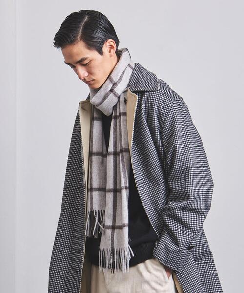 Joshua Ellis（ジョシュアエリス）の「＜Joshua Ellis（ジョシュア エリス）＞ウィンドウペイン マフラー（マフラー・メンズ・ライトグレー・FREE）」の8枚目の写真
