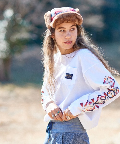 ROXY(ロキシー)の「PENDLETON HAT/ロキシーペンドルトンコラボボアハット(ハット・レディース・ブラック/レッド・FREE)」の6枚目の写真