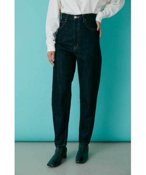 BLACK BY MOUSSY(ブラックバイマウジー)の「JAVA one wash denim(ジャワワンウォッシュデニム)(デニムパンツ・レディース・ダークブルー・24inch/25inch/26inch/23inch)」の6枚目の写真