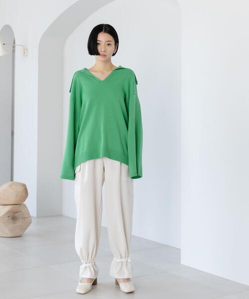 CITEN（シテン）の「＜CITEN（シテン）＞バルーンヘム カーゴパンツ（カーゴパンツ・レディース・オフホワイト/モカ・S/M）」の1枚目の写真