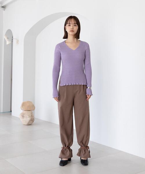 CITEN（シテン）の「＜CITEN（シテン）＞バルーンヘム カーゴパンツ（カーゴパンツ・レディース・オフホワイト/モカ・S/M）」の10枚目の写真