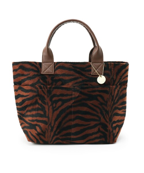 DRESKIP（ドレスキップ）の「◆フロント2ポケ柄トート（トートバッグ・レディース・ブラック系3/ブラウン系1/ブラウン系4/ベージュ系5・00）」の3枚目の写真