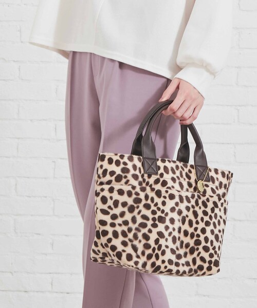 DRESKIP（ドレスキップ）の「◆フロント2ポケ柄トート（トートバッグ・レディース・ブラック系3/ブラウン系1/ブラウン系4/ベージュ系5・00）」の12枚目の写真