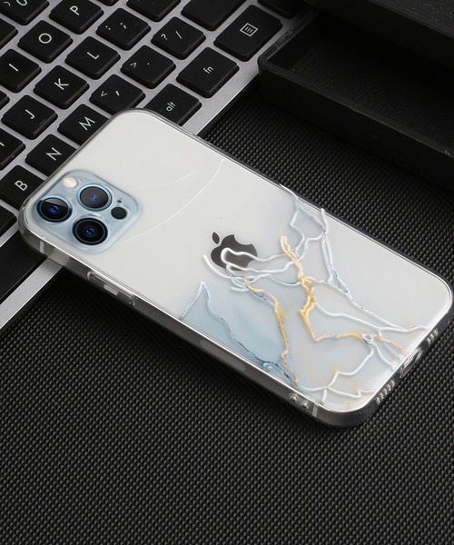 Lace Ladies(レースレディース)の「大理石 クリアタイプ スマホケース(スマホケース/カバー・レディース・ブラック/ブルーグレー・P/O/C/B/K/D/G/J/A/F/Q/I/U/T/V/W/15L/15D/15Y/15 )」の5枚目の写真