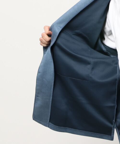 VIBGYOR（ヴィブジョー）の「VIBGYOR Select/スエードダンボールBIGオープンカラーJKT(BL)（その他アウター・レディース・ブラック/ブラウン/グレー/スミクロ/ブルー・LARGE/MEDIUM）」の6枚目の写真