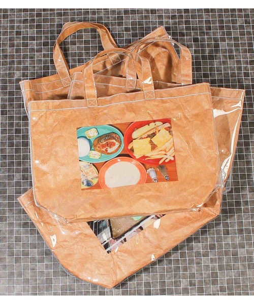 FRUIT OF THE LOOM（フルーツオブザルーム）の「FRUIT OF THE LOOM × ANNA MAGAZINE　PVCトート（トートバッグ・レディース・ブラック/カーキ/オレンジ/グリーン・FREE）」の9枚目の写真