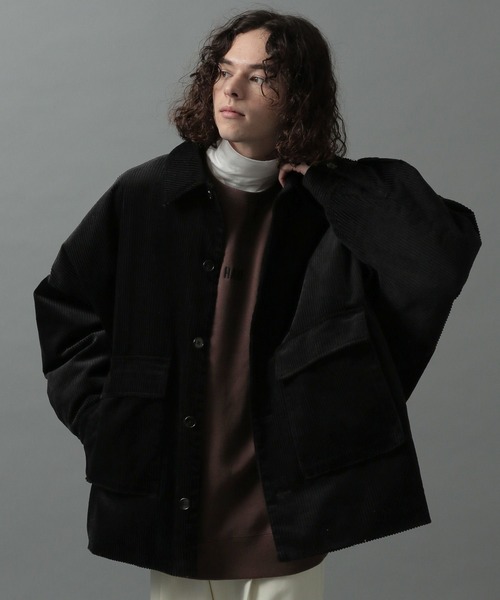 HARE（ハレ）の「ドルマンコーデュロイブルゾン(HARE)（ブルゾン・メンズ・グリーン/ブラック/オフホワイト・MEDIUM/SMALL）」の13枚目の写真
