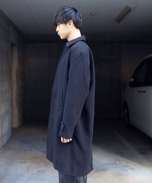 air tokyo sellection（エアートウキョウセレクション）の「オーバーサイズ モッサロングステンカラーコート 2021-2022WINTER（ステンカラーコート・メンズ・ブラック/ベージュ/ネイビー/アイボリー/グレー系その他/ブラウン系その他/グレイッシュベージュ・SMALL/MEDIUM/LARGE/X-LARGE）」の8枚目の写真
