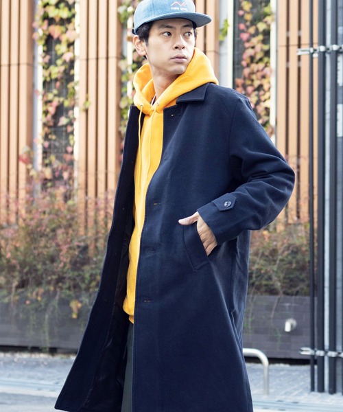 air tokyo sellection（エアートウキョウセレクション）の「オーバーサイズ モッサロングステンカラーコート 2021-2022WINTER（ステンカラーコート・メンズ・ブラック/ベージュ/ネイビー/アイボリー/グレー系その他/ブラウン系その他/グレイッシュベージュ・SMALL/MEDIUM/LARGE/X-LARGE）」の21枚目の写真