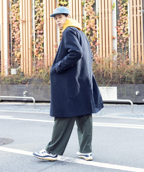 air tokyo sellection（エアートウキョウセレクション）の「オーバーサイズ モッサロングステンカラーコート 2021-2022WINTER（ステンカラーコート・メンズ・ブラック/ベージュ/ネイビー/アイボリー/グレー系その他/ブラウン系その他/グレイッシュベージュ・SMALL/MEDIUM/LARGE/X-LARGE）」の15枚目の写真