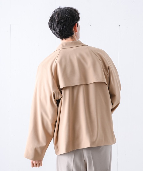 YUEATE（ユエイト）の「【YUEATE×LILL】"big lapel loose jakets" ビックラペルルーズジャケット（テーラードジャケット・メンズ・ブラック/グレイッシュベージュ・MEDIUM/LARGE）」の9枚目の写真