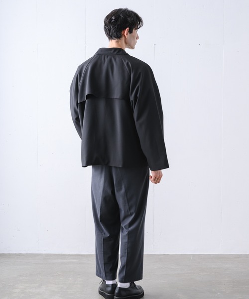 YUEATE（ユエイト）の「【YUEATE×LILL】"big lapel loose jakets" ビックラペルルーズジャケット（テーラードジャケット・メンズ・ブラック/グレイッシュベージュ・MEDIUM/LARGE）」の14枚目の写真