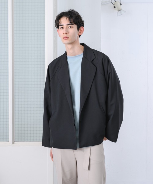 YUEATE（ユエイト）の「【YUEATE×LILL】"big lapel loose jakets" ビックラペルルーズジャケット（テーラードジャケット・メンズ・ブラック/グレイッシュベージュ・MEDIUM/LARGE）」の19枚目の写真