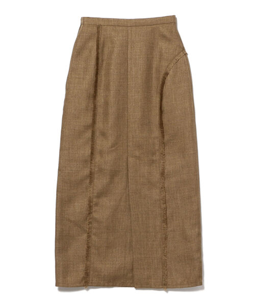 Ray BEAMS（レイビームス）の「Ray BEAMS / キリカエ フリンジ タイト スカート（スカート・レディース・オレンジ/ダークブラウン・1/0）」の14枚目の写真