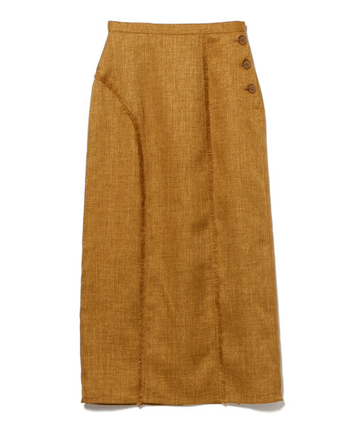 Ray BEAMS（レイビームス）の「Ray BEAMS / キリカエ フリンジ タイト スカート（スカート・レディース・オレンジ/ダークブラウン・1/0）」の16枚目の写真