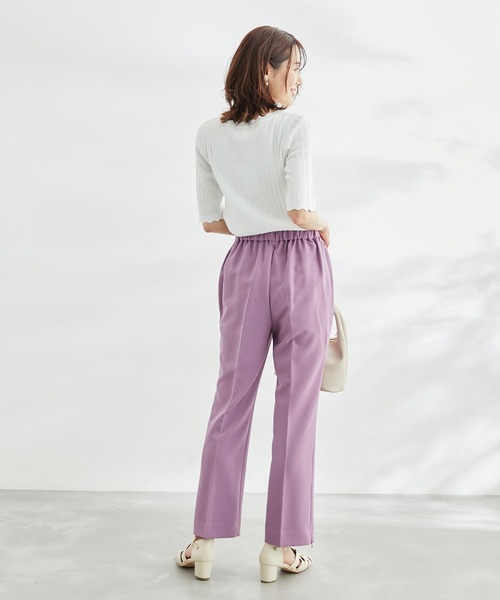 ROPE' PICNIC（ロペピクニック）の「【ラク美】ファスナースリットカラーパンツ（その他パンツ・レディース・ブラック/ベージュ/グリーン/ラベンダー/ライトグリーン/ベージュ系その他/マスタード/パープル・36/38/40）」の21枚目の写真