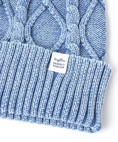 BAYFLOW（ベイフロー）の「ケーブルニットワッチ（ニットキャップ/ビーニー・メンズ・ブラック/クリアブルー/イエロー/ブラウン/グリーン/ベージュ・FREE）」の11枚目の写真