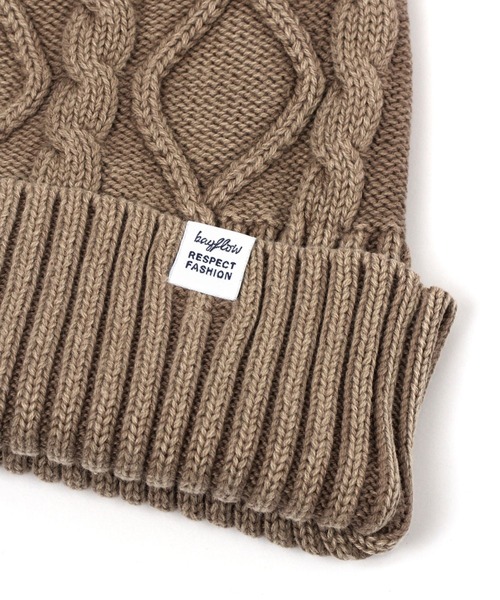 BAYFLOW（ベイフロー）の「ケーブルニットワッチ（ニットキャップ/ビーニー・メンズ・ブラック/クリアブルー/イエロー/ブラウン/グリーン/ベージュ・FREE）」の19枚目の写真