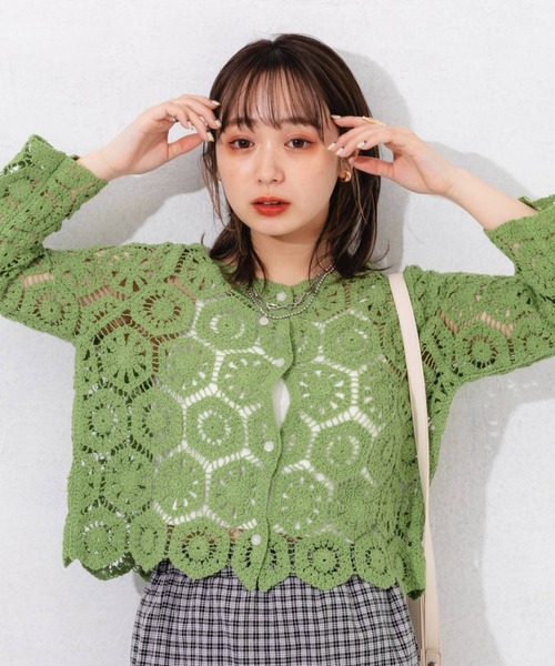 nemne store（ネンネストア）の「クロシェあみカーディガン