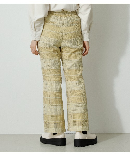 AZUL by moussy（アズールバイマウジー）の「SHEER CHECK PANTS/シアーチェックパンツ（その他パンツ・レディース・ブラック/ライトイエロー・SMALL/MEDIUM）」の16枚目の写真