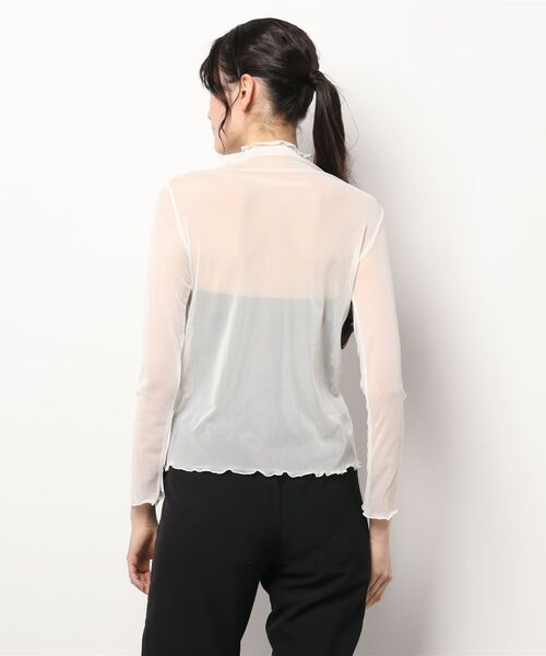 Lace Ladies（レースレディース）の「シアー ウェーブハイネック 長袖カットソー（Tシャツ/カットソー・レディース・アイボリー/ブラック・FREE）」の12枚目の写真