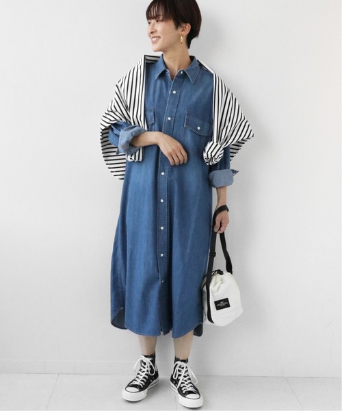 JOURNAL STANDARD relume（ジャーナルスタンダード　レリューム）の「ダンガリーシャツワンピース◆（シャツワンピース・レディース・ブルー/ネイビー・FREE）」の21枚目の写真