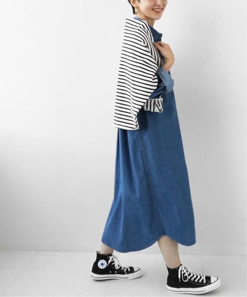 JOURNAL STANDARD relume（ジャーナルスタンダード　レリューム）の「ダンガリーシャツワンピース◆（シャツワンピース・レディース・ブルー/ネイビー・FREE）」の6枚目の写真