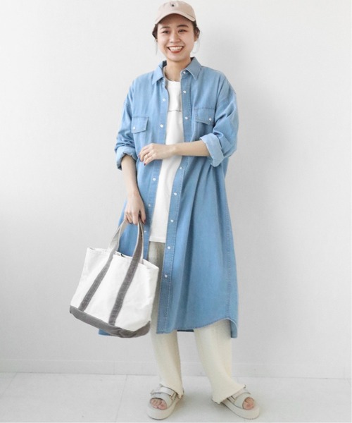 JOURNAL STANDARD relume（ジャーナルスタンダード　レリューム）の「ダンガリーシャツワンピース◆（シャツワンピース・レディース・ブルー/ネイビー・FREE）」の3枚目の写真